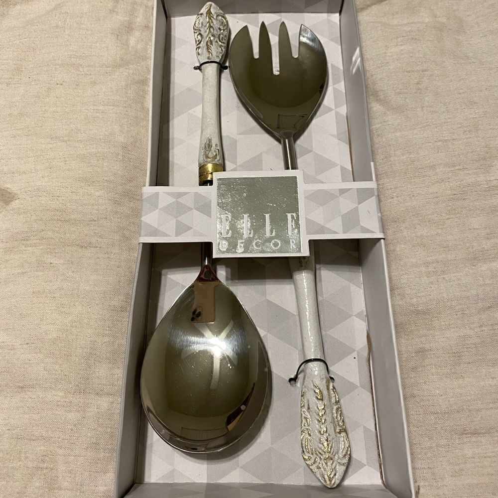 Elle Baroque 2-Piece Salad Serving Set - Picture 2 of 7
